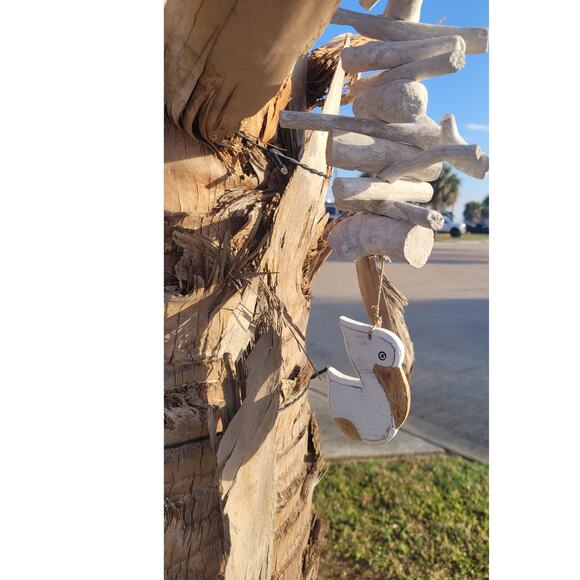 Coastal Hanging Mobile Pelican Driftwood New 3Ft - Picture 4 of 7
